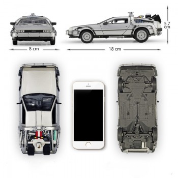 WELLY 1:24 Diecast Simulation Model Car DMC-12 Delorean Time Machine Back To The Future Cars Toys Metal Toy Cars Gift Collection
