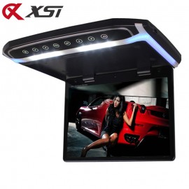 XST 15.6 Inch Car Roof Mount Monitor Flip Down TFT LCD Player Support 1080P USB FM HDMI SD Touch Button Ceiling MP5 Player