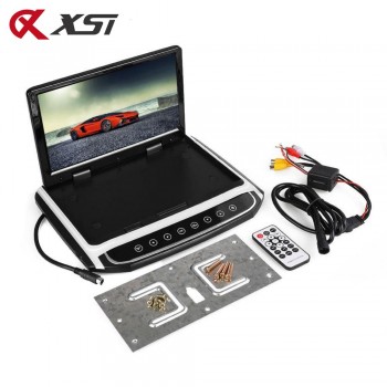 XST 15.6 Inch Car Roof Mount Monitor Flip Down TFT LCD Player Support 1080P USB FM HDMI SD Touch Button Ceiling MP5 Player