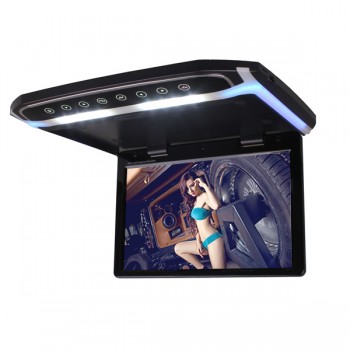XST 15.6 Inch Car Roof Mount Monitor Flip Down TFT LCD Player Support 1080P USB FM HDMI SD Touch Button Ceiling MP5 Player