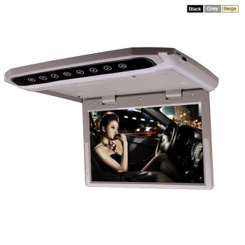 XST 15.6 Inch Car Roof Mount Monitor Flip Down TFT LCD Player Support 1080P USB FM HDMI SD Touch Button Ceiling MP5 Player