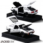 New INITIAL D Toyota AE86 1:28 Alloy Car Model Anime Cartoon Fast Furious With Pull Back Sound Light For Boy Toys Free Shipping