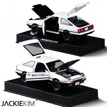 New INITIAL D Toyota AE86 1:28 Alloy Car Model Anime Cartoon Fast Furious With Pull Back Sound Light For Boy Toys Free Shipping