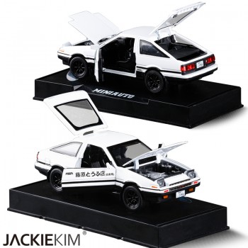 New INITIAL D Toyota AE86 1:28 Alloy Car Model Anime Cartoon Fast Furious With Pull Back Sound Light For Boy Toys Free Shipping