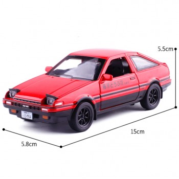 New INITIAL D Toyota AE86 1:28 Alloy Car Model Anime Cartoon Fast Furious With Pull Back Sound Light For Boy Toys Free Shipping
