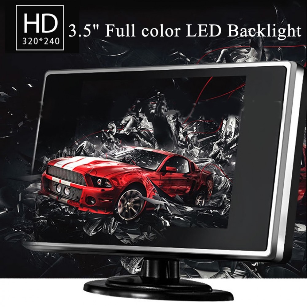 Kebidumei 3.5 TFT LCD Car Monitor Auto TV 2 video input mirror monitor Parking Assist Backup Reverse Monitor Car DVD Screen
