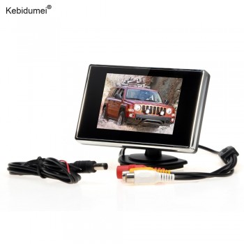 Kebidumei 3.5 TFT LCD Car Monitor Auto TV 2 video input mirror monitor Parking Assist Backup Reverse Monitor Car DVD Screen