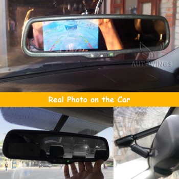 4.3 Inch HD 800*480 Car Rearview Mirror Monitor 2CH Video Input For Car Rear View Camera Parking Assistance Car Video Player