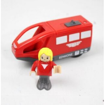w128 Kids Electric Train Toys Magnetic Slot Electric Train with Two Carriages Thomas Wood Toy FIT Thomas track wooden track Brio