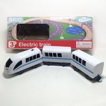 w128 Kids Electric Train Toys Magnetic Slot Electric Train with Two Carriages Thomas Wood Toy FIT Thomas track wooden track Brio