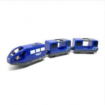 w128 Kids Electric Train Toys Magnetic Slot Electric Train with Two Carriages Thomas Wood Toy FIT Thomas track wooden track Brio