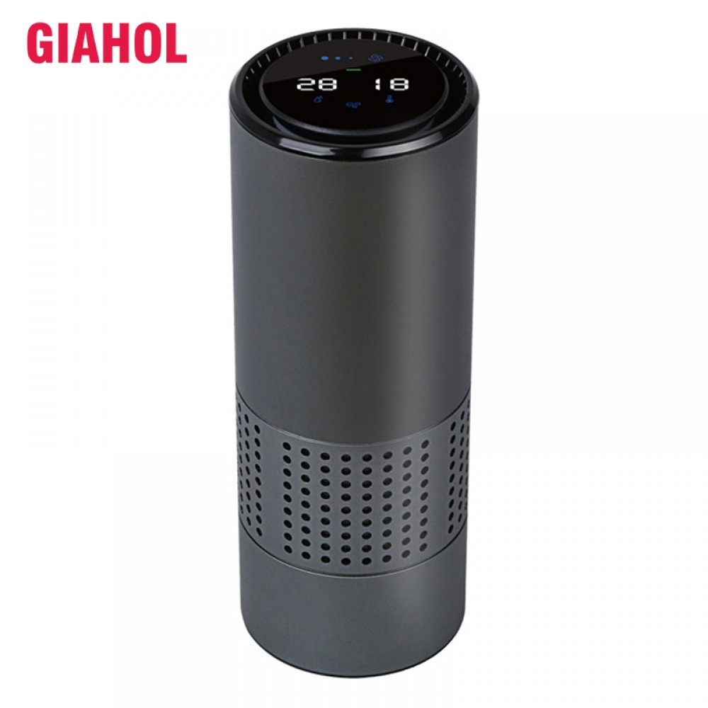 HEPA Filter Air Purifier with Gesture Control Blue Night Light Car Air Freshener Anion Car Air Purifiers best for Car Home Gray