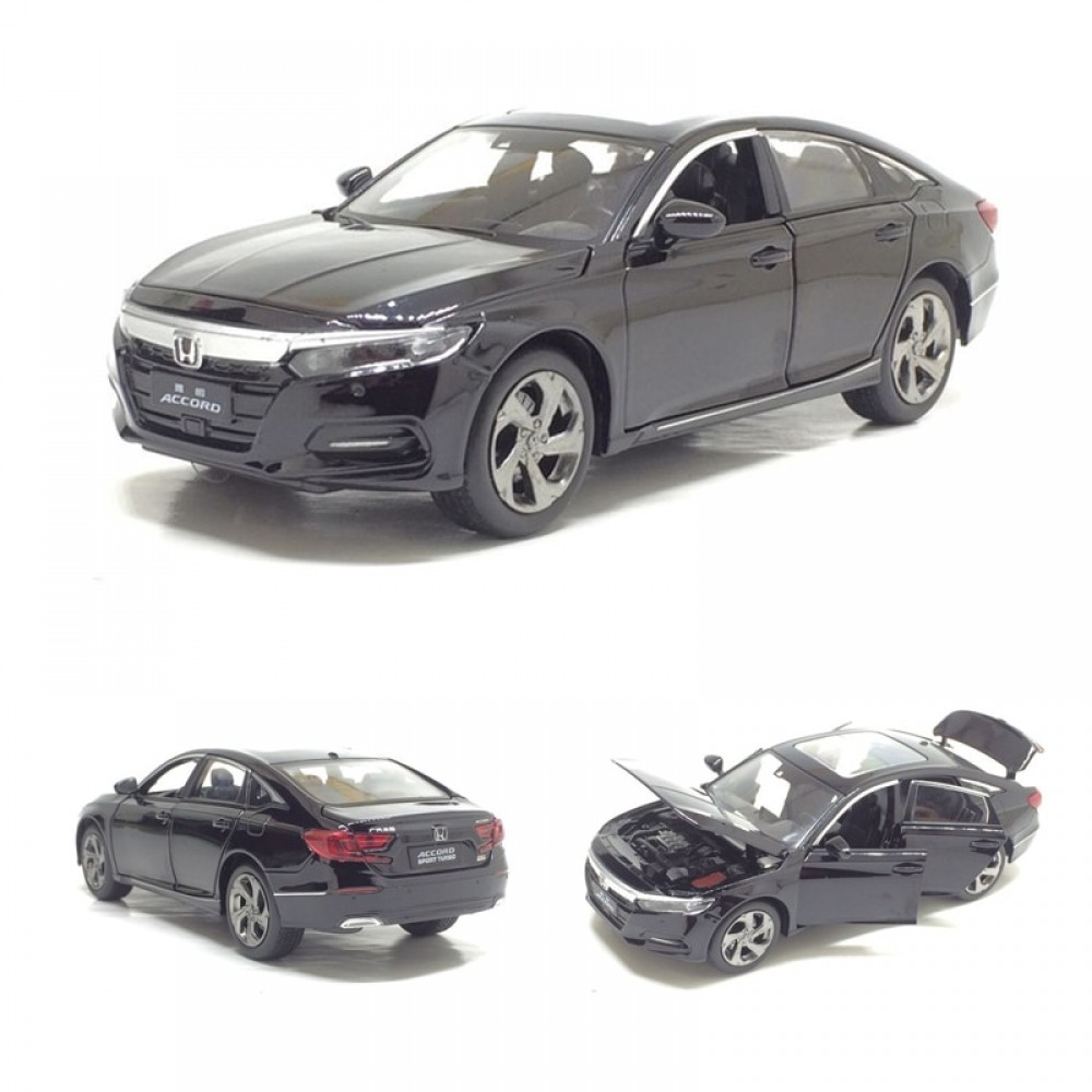 1/32 Scale Honda Accord Car Model Toy Sound Light Diecast Metal Pull Back Car Model Toy For Gift Collection Free Shipping