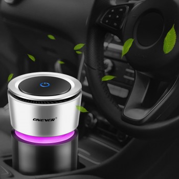 12V Car Air Purifier Negative Ions Air Cleaner Ionizer Air Freshener Auto Mist Maker Pm2.5 Eliminator Cup Car Charger