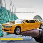 Lengthened yellow Comalo car model,high quality 1:32 alloy pull back cars,musicalamp; flashing 6 open the doors,free shipping