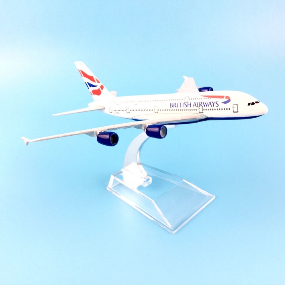 BRITISH AIRLINES 16CM A380 BRITISH AIRWAYS   METAL ALLOY MODEL PLANE AIRCRAFT MODEL  TOY AIRPLANE BIRTHDAY GIFT