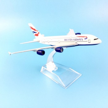 BRITISH AIRLINES 16CM A380 BRITISH AIRWAYS   METAL ALLOY MODEL PLANE AIRCRAFT MODEL  TOY AIRPLANE BIRTHDAY GIFT