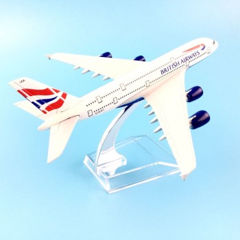 BRITISH AIRLINES 16CM A380 BRITISH AIRWAYS   METAL ALLOY MODEL PLANE AIRCRAFT MODEL  TOY AIRPLANE BIRTHDAY GIFT