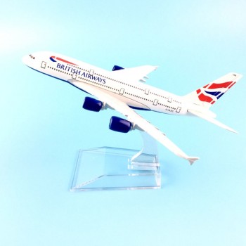 BRITISH AIRLINES 16CM A380 BRITISH AIRWAYS   METAL ALLOY MODEL PLANE AIRCRAFT MODEL  TOY AIRPLANE BIRTHDAY GIFT
