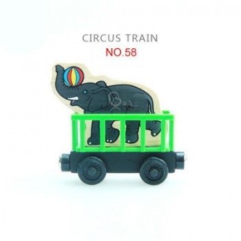 EDWONE DIY Mini Wood Toy Magnetic Wooden Train Small Car Trains Anime Locomotives Toy Educational Model for Kids Gift