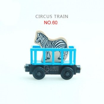 EDWONE DIY Mini Wood Toy Magnetic Wooden Train Small Car Trains Anime Locomotives Toy Educational Model for Kids Gift