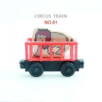 EDWONE DIY Mini Wood Toy Magnetic Wooden Train Small Car Trains Anime Locomotives Toy Educational Model for Kids Gift