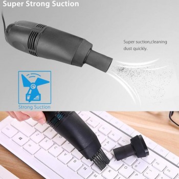 VODOOL Mini Vacuum Cleaner USB Car Interior Air Vent Dust Cleaning Tool Brush Kit For PC Laptop Keyboard Dust Cleaner Collector