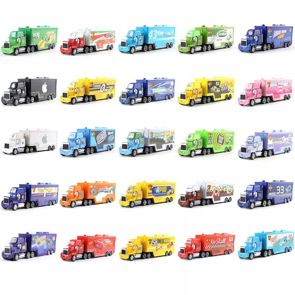 Cars Disney Pixar Cars Mack Chick Hicks King Francesco Hudson Truck Toy Car 1:55 Loose New Kid Gift Free Shipp