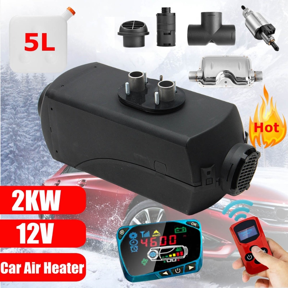 Car Heater 2KW 12V Air Diesels Heater Parking Heater With Remote Control LCD Monitor For RV, Motorhome Trailer, Trucks, Boats
