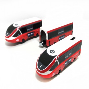 w-11  Gift Red Toy Train Electric Magnetic Locomotive Compatible Rail Toy Train Wooden Lane Set NEW