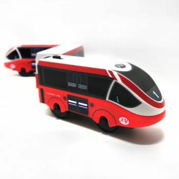 w-11  Gift Red Toy Train Electric Magnetic Locomotive Compatible Rail Toy Train Wooden Lane Set NEW