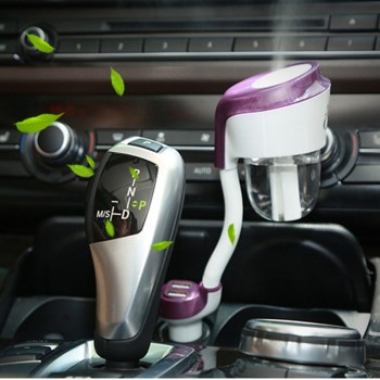 JaJaBor Car Air Humidifier Air Purifier Air Freshener Ultrasonic Atomization Aromatherapy Mist Maker Fogger Dual USB Car Charger