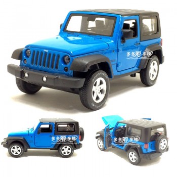 1/32 Scale JEEP Wrangler SUV Diecast Metal Car Toys With Pull Back Sound Light Car Toy For Children Gift Free Shipping
