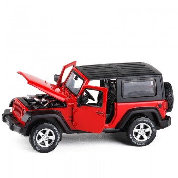 1/32 Scale JEEP Wrangler SUV Diecast Metal Car Toys With Pull Back Sound Light Car Toy For Children Gift Free Shipping