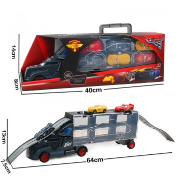 7Pcs Disney Pixar Cars 3 Lightning McQueen Jackson Storm Mack Uncle Truck 1:55 Diecast  Model Birthday Gift Toy For Boy Kid