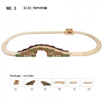 Wood Track Set Railway Toy Thomas Train Track Accessories - Expansion Wooden Track Rails Trains Road Toys for Child Dropshipping