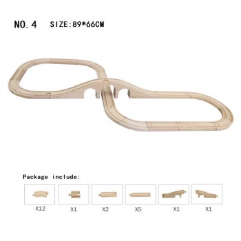 Wood Track Set Railway Toy Thomas Train Track Accessories - Expansion Wooden Track Rails Trains Road Toys for Child Dropshipping
