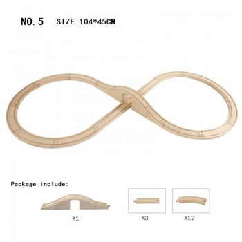 Wood Track Set Railway Toy Thomas Train Track Accessories - Expansion Wooden Track Rails Trains Road Toys for Child Dropshipping