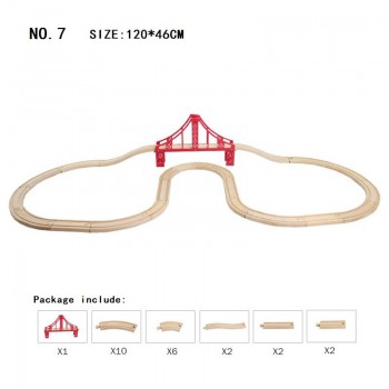 Wood Track Set Railway Toy Thomas Train Track Accessories - Expansion Wooden Track Rails Trains Road Toys for Child Dropshipping