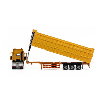Childrens alloy toy dump truck tipper semi-trailer engineering large truck simulation boy truck model W95