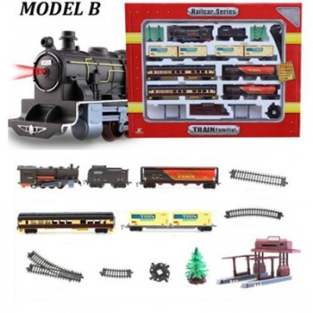 Electric train toys Super long track set with light sound Classic/Modern locomotive train toys for children