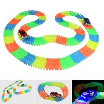 LED Light up Cars for Tracks Electronics Car Toys With Flashing Lights Fancy DIY Toy Cars For Kid Tracks parts Car for Children