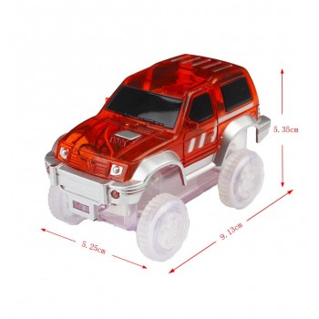 LED Light up Cars for Tracks Electronics Car Toys With Flashing Lights Fancy DIY Toy Cars For Kid Tracks parts Car for Children
