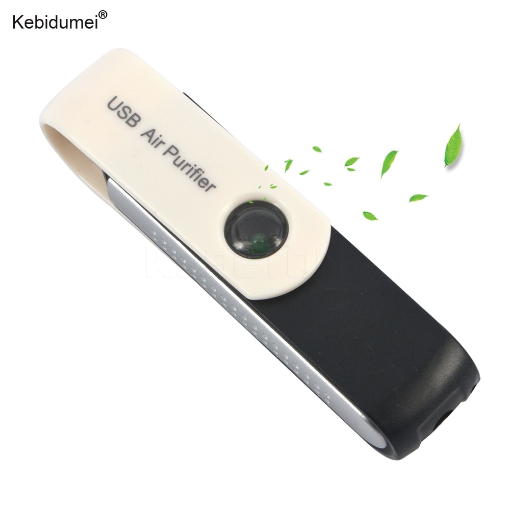 Kebidumei New Mini USB Ionic Air Cleaner Portable USB Air Purifier Ionizer Air Cleaner USB Adapter for Computer Car