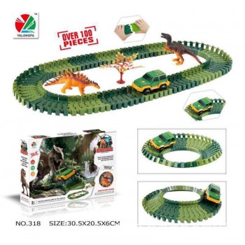 Railway Magical mini road luminous flexible railroad glowing race track Set 28/96/144/192PCS children cars toys for boys gift