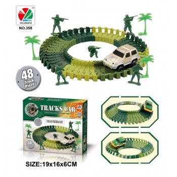 Railway Magical mini road luminous flexible railroad glowing race track Set 28/96/144/192PCS children cars toys for boys gift