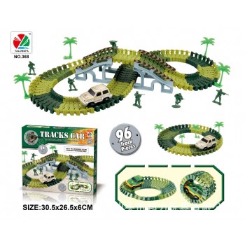 Railway Magical mini road luminous flexible railroad glowing race track Set 28/96/144/192PCS children cars toys for boys gift