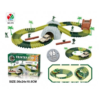 Railway Magical mini road luminous flexible railroad glowing race track Set 28/96/144/192PCS children cars toys for boys gift