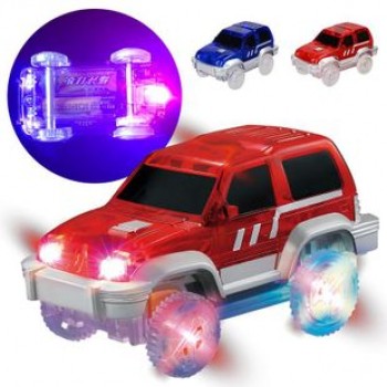 Railway Magical mini road luminous flexible railroad glowing race track Set 28/96/144/192PCS children cars toys for boys gift