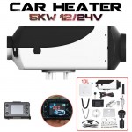Car Heater 5KW 12V/24V Air Diesels Heater Parking Heater With LCD Monitor Remote Control For RV Motorhome Trailer Trucks Boats